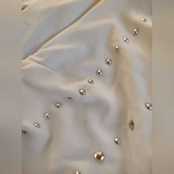 WHBM Embellished Midi Dress White, Silver and Gold - Picture 11 of 11